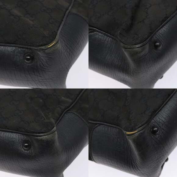GUCCI Bamboo GG Canvas Hand Bag Black - Picture 10 of 12